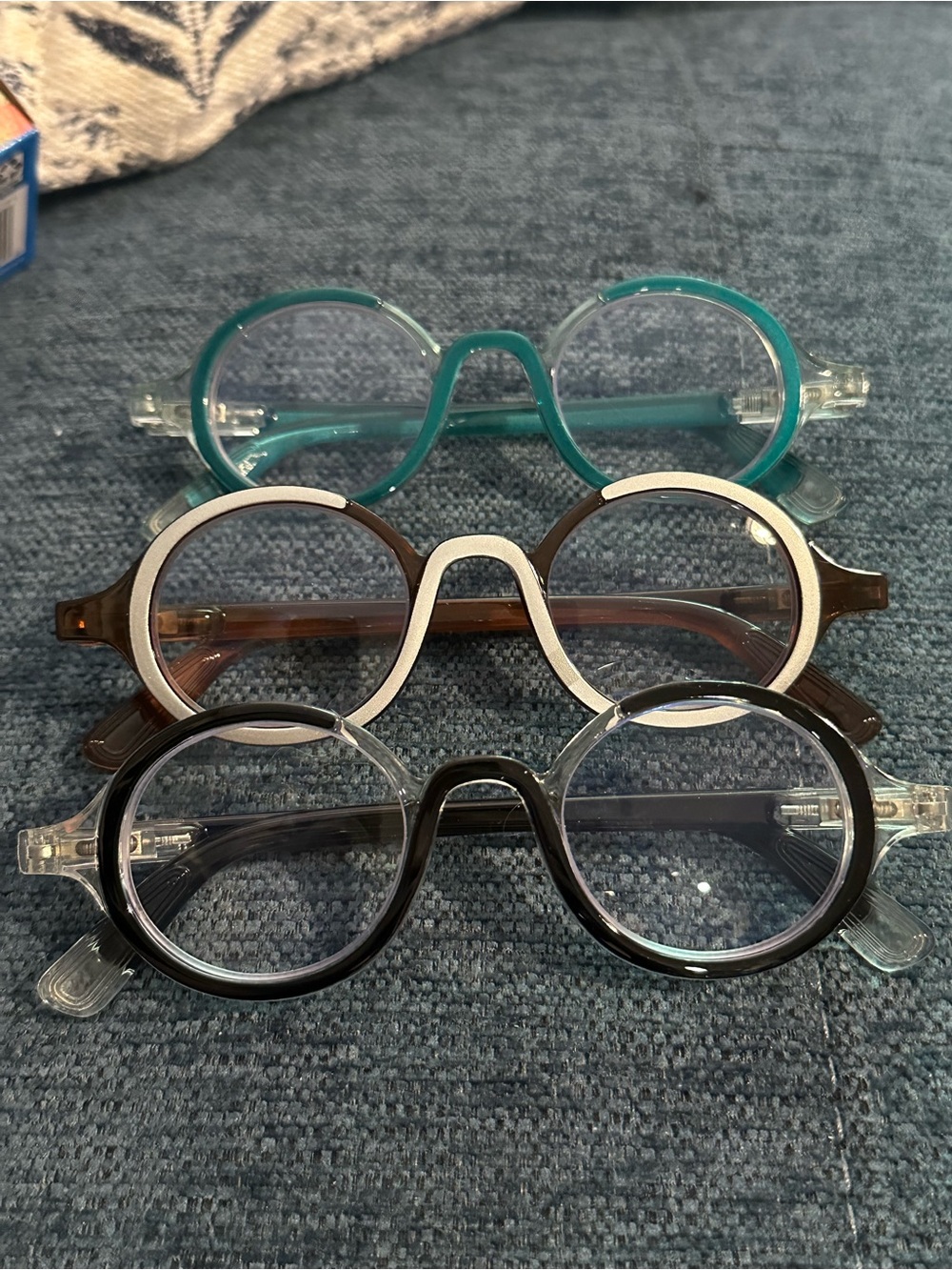 Retro Round Reading Glasses 2.5 Strength Set of 3